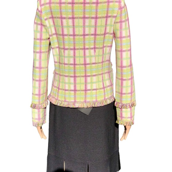 St. John Collection NWT multicolored jacket with fringe Sz 4 - Picture 11 of 16